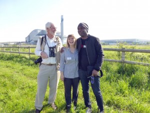 Ralph, Karen and David pose for photographs