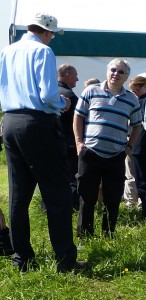 Bexley Natural Environment Forum Chair Ray Gray (right) confers with River Cray Project Co-ordinator Michael Heath about wildlife issues in the Borough (photo by Ursula Keene)