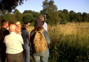 BNEF members at the Vicarage Road site listen to Ralph Todd, who informed us that he recorded the last Nightingale heard in Bexley in the since bulldozed scrub here back in 2010. The UK Nightingale population declined by 53% between 1995 and 2008