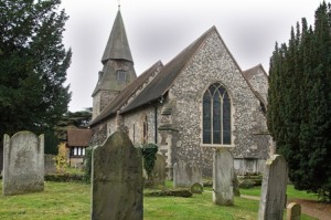 St. Mary's Church, Bexley Village. The starting point of the walk.