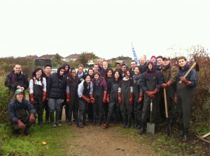 By making things happen we can sometimes leverage in outside help, such as this JPMorgan work-party at Thames Road Wetland. Others may get involved with protecting and enhancing the environment in Bexley by joining an existing local group or starting a new one, or through a London or national level society. By co-ordinating and publicising our efforts we can increase our impact. 