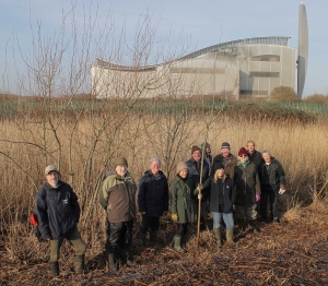 Willow work-party at Crossness. (Photo: Martin Petchey)