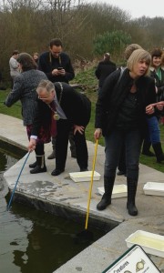 Attendees trying out pond dipping . (Photo: Mandy Stevens)